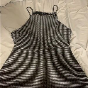 black and white dress